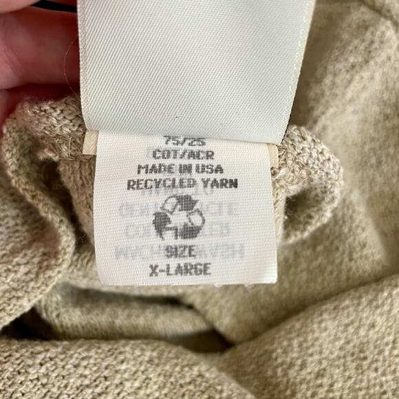 Vintage 1990s Green Brand Oatmeal Marled Knit Sweater XL - Picture 13 of 14